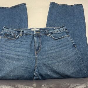 LOFT High Rise Wide Leg Denim Jeans